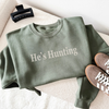 He’s Hunting Crewneck Sweatshirt by Hey Jude Graphic Tees