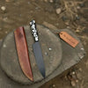 Black Blade Chef Knife Full Tang with Custom Handle & Leather Sheath by JW SteelCrafts