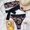 Modern Blue High Waist Bikini Push Up Swimwear Women Dragon Printed Bikini Set Retro Swimsuit Women's High Waist Bikini Swimsuits Twist Push Up Two Piece Bathing Suits Tummy Control Swimwear by Stevvex