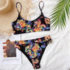 Modern Blue High Waist Bikini Push Up Swimwear Women Dragon Printed Bikini Set Retro Swimsuit Women's High Waist Bikini Swimsuits Twist Push Up Two Piece Bathing Suits Tummy Control Swimwear by Stevvex