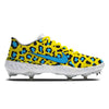 "Modern Cheetah" Nike Alpha Huarache Elite 3 Low Cleats by Stadium Custom Kicks