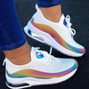 Modern Colorful Cool Sneaker Womens Lace Up Vulcanized Shoes Casual Flat Comfort Walking Running Shoes Light Mesh Tennis Casual Sneakers Fashion Design For Women by Stevvex