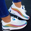Modern Colorful Cool Sneaker Womens Lace Up Vulcanized Shoes Casual Flat Comfort Walking Running Shoes Light Mesh Tennis Casual Sneakers Fashion Design For Women by Stevvex