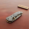 Handmade Damascus Folding Knife with Gray Micarta Handle, Custom Pocket Knife, EDC Damascus Folder by JW SteelCrafts by JW SteelCrafts