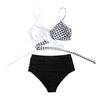 Modern Floral Bikini 2 Pieces Flower Print Bikini Set Women Crisscross High Waist String 2 Piece Bathing Suits High Waist Women's Swimsuit Shorts Solid Bikini Floral Summer Bikini Set by Stevvex