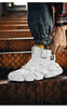 Modern High Top Beige Men's Sneakers Chunky Men Shoes Fashion Casual Breathable Men's Height Increasing Casual Outdoor High Quality Sport Sneakers by Stevvex