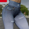 Modern Ripped Jeans Women Pants Push Up Running Sports Leggings Elegant Pants Ripped Stretch Fitted Lifting Pants Slim Pants Female Comfortable Casual Trousers For Fitness by Stevvex