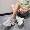 Modern Thick Platform Sneakers White Woman Vulcanize Shoes Luxury Tennis Sneakers Trainers Lace Up Fashion Comfortable Walking Footwear New Lightweight Sneakers by Stevvex