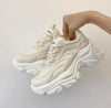 Modern Thick Platform Sneakers White Woman Vulcanize Shoes Luxury Tennis Sneakers Trainers Lace Up Fashion Comfortable Walking Footwear New Lightweight Sneakers by Stevvex