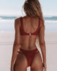 Modern White Bikini Hollow Out Swimsuit Female High Cut Swimwear Solid Fashion Bathing Suit Beach Wear Women's Front Cutout Bikini Sets Two Piece Summer Party Bathing Suits by Stevvex