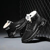 Modern Winter Mens Boots Snow Lightweight Non-Slip Lace-Up Outdoor Warm Sneakers High-Top Cotton Casual Shoes Outdoor Water Resistant Camping Walking Autumn Sneakers by Stevvex