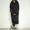 Modern Women Long Hoodies Autumn Winter Loose Hooded Sweatshirts Casual Oversized Sweatshirt Baggy Pullovers Dress Plus Size Super Soft Pullover Oversize Sweatshirt With Pocket by Stevvex