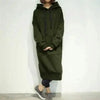 Modern Women Long Hoodies Autumn Winter Loose Hooded Sweatshirts Casual Oversized Sweatshirt Baggy Pullovers Dress Plus Size Super Soft Pullover Oversize Sweatshirt With Pocket by Stevvex