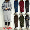 Modern Women Long Hoodies Autumn Winter Loose Hooded Sweatshirts Casual Oversized Sweatshirt Baggy Pullovers Dress Plus Size Super Soft Pullover Oversize Sweatshirt With Pocket by Stevvex