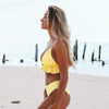 Modern Yellow Mid-waist Women Bikinis Set Swimwear Women's Bathing Suits Ruffles Bikini Sets Low Rise Two Piece Swimsuit Women Swimsuits Bathing Suit Women Yellow Ruffled Beachwear Bikini by Stevvex
