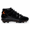 "Molten Black" Jordan 11 Retro TD Cleats by Stadium Custom Kicks