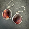 Mookeite Jasper + Sterling Silver Earrings by mend metalworks
