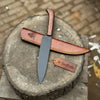 Black Blade Chef Knife Full Tang with Custom Handle & Leather Sheath by JW SteelCrafts