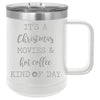 It's a Christmas Movies & Hot Coffee Kind of Day 15 oz Polar Camel Coffee Mug with Sliding Lid by Anchored Grace Boutique