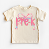 Girls Pre-K Bow Back To School Shirt - First Day Of School Tee by Madi Moosh