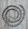 Multi Size Silver Pearl Necklace by Wild Junkie