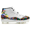 "Multicolor Doodles" Jordan 11 Retro MCS Cleats by Stadium Custom Kicks