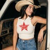 Choosin’ Texas Women’s Micro Rib Racer Tank | Western Cowgirl Graphic Tank by Hey Jude Graphic Tees