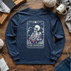 Skeleton Crocheter Tarot Long Sleeve T-shirt by YarnMerch