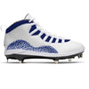 "Navy Blue Cement” Jordan 10 Retro Cleats by Stadium Custom Kicks