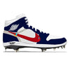 "Navy & White OW" Jordan 1 Retro Cleats by Stadium Custom Kicks
