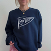 Go Team Pennant Crewneck Sweatshirt | Game Day Spirit Wear by Hey Jude Graphic Tees
