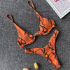 Neon V-bar Underwired Bikini Female Ribbed Swimsuit Women Swimwear Two-pieces Bikini set Push up Bathing Suit by Stevvex