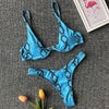 Neon V-bar Underwired Bikini Female Ribbed Swimsuit Women Swimwear Two-pieces Bikini set Push up Bathing Suit by Stevvex