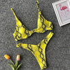 Neon V-bar Underwired Bikini Female Ribbed Swimsuit Women Swimwear Two-pieces Bikini set Push up Bathing Suit by Stevvex