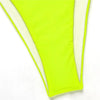 Neon Yellow Crop Top Swimwear Women Summer 3 Pieces Swimsuit Bikini Sets With Sheer Crop Top Cover Up Beachwear Mesh Long Sleeve Cover Ups Top Three Piece Swimsuit Bikini Set by Stevvex