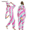 New Animal Pajamas Women Unicorn Sleepwear Panda Pajama Cartoon Overalls Winter Rabbit Nightie Jumpsuit For Winter Girls Unicorn Pajamas Costume Fleece Hooded Animal Sleepwear Christmas Cosplay Unicorn Gift by Stevvex
