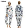 New Animal Pajamas Women Unicorn Sleepwear Panda Pajama Cartoon Overalls Winter Rabbit Nightie Jumpsuit For Winter Girls Unicorn Pajamas Costume Fleece Hooded Animal Sleepwear Christmas Cosplay Unicorn Gift by Stevvex