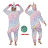 New Animal Pajamas Women Unicorn Sleepwear Panda Pajama Cartoon Overalls Winter Rabbit Nightie Jumpsuit For Winter Girls Unicorn Pajamas Costume Fleece Hooded Animal Sleepwear Christmas Cosplay Unicorn Gift by Stevvex