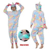 New Animal Pajamas Women Unicorn Sleepwear Panda Pajama Cartoon Overalls Winter Rabbit Nightie Jumpsuit For Winter Girls Unicorn Pajamas Costume Fleece Hooded Animal Sleepwear Christmas Cosplay Unicorn Gift by Stevvex