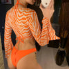 New Bikini Bikini Swimsuit For Women 3 Pieces Set Knot Front Off Shoulder Cover Up with Halter Bikini Sets Bathing Suit Women Swimwear Female Swimsuit Three-pieces Bikini set Halter Bather Bathing Suit Swim Beach Lady by Stevvex