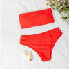 New Bikini High Waist Strapless Bikini Women Swimwear Women Swimsuit Padded Bathing Suit Women High Waist Bikini Set Strapless 2 Piece Bathing Suit Swimsuits by Stevvex