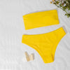 New Bikini High Waist Strapless Bikini Women Swimwear Women Swimsuit Padded Bathing Suit Women High Waist Bikini Set Strapless 2 Piece Bathing Suit Swimsuits by Stevvex