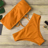 New Bikini High Waist Strapless Bikini Women Swimwear Women Swimsuit Padded Bathing Suit Women High Waist Bikini Set Strapless 2 Piece Bathing Suit Swimsuits by Stevvex