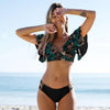 New Bikini Set Female Ruffle Swimwear Women Print Floral Push Up Swimsuit Bathing Suit Flounce Bikini Set Women Side Bandage Two Piece Swimsuit Beachwear by Stevvex