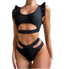 New Bikini Sets Black Push Up Swimsuit Women Neon Patchwork Bikini Swimsuit 2 Piece Cutout Molded Push Up Bathing Suit Women Swimwear Splicing Bathing Suit Holiday Beach Swimming Suit by Stevvex