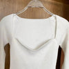 New Casual And Trendy Square Collar Long Sleeve Woman's Sweaters Knitted Pullover Spring Autumn Sweater Winter Tops For Women Black And White Jumper by Stevvex