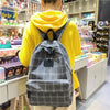 New Casual School Bag For Women And Girls Stylish Backpack Striped Book Packbags for Teenage by Stevvex