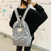New Casual School Bag For Women And Girls Stylish Backpack Striped Book Packbags for Teenage by Stevvex
