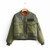 New Classic Design Autumn Winter Green Short Jackets Women Fashionable Long Sleeve Zipper Bomber Jacket Outwear Women's Coat by Stevvex