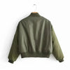New Classic Design Autumn Winter Green Short Jackets Women Fashionable Long Sleeve Zipper Bomber Jacket Outwear Women's Coat by Stevvex